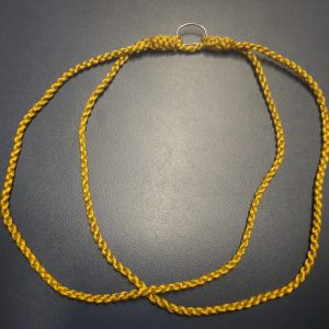 Cordão Trançado RETRÔ Amarelo-Ouro