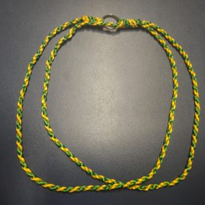 Cordão Trançado RETRÔ Amarelo-Verde